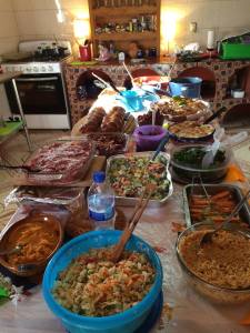 Thanksgiving spread, photo by Carol Knox