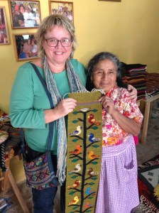 Me with weaver Angela in Teotitlán del Valle