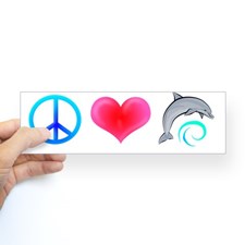 peace_love_bottlenose_dolphin_bumper_bumper_sticker