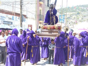 Jesus encountering Mary in Teposcolula