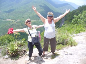 With BFF Liduina at Hierve del Agua