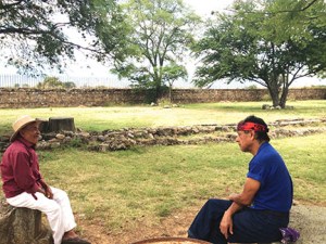 T.A. the teacher and Pépé the pupil