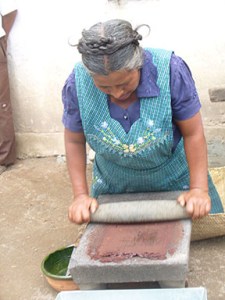 Making chocolate from roasted cacao beans